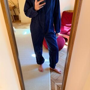 Shop Narro Navy Blue Jumpsuit